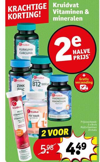 Kruidvat Kruidvat vitaminen & mineralen aanbieding