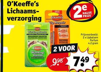 Kruidvat O'keeffe's lichaamsverzorging aanbieding