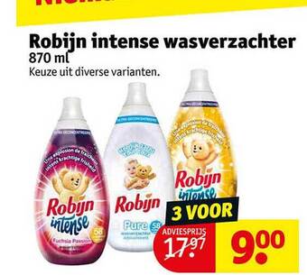 Kruidvat Robijn intense wasverzachter aanbieding