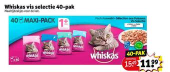 Kruidvat Whiskas vis selectie 40pak aanbieding