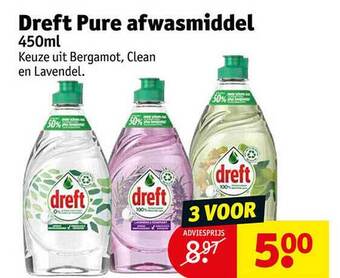 Kruidvat Dreft pure afwasmiddel aanbieding