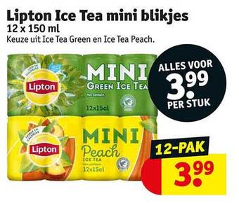 Lipton ice tea mini blikjes