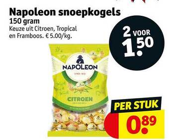 Kruidvat Napoleon snoepkogels aanbieding