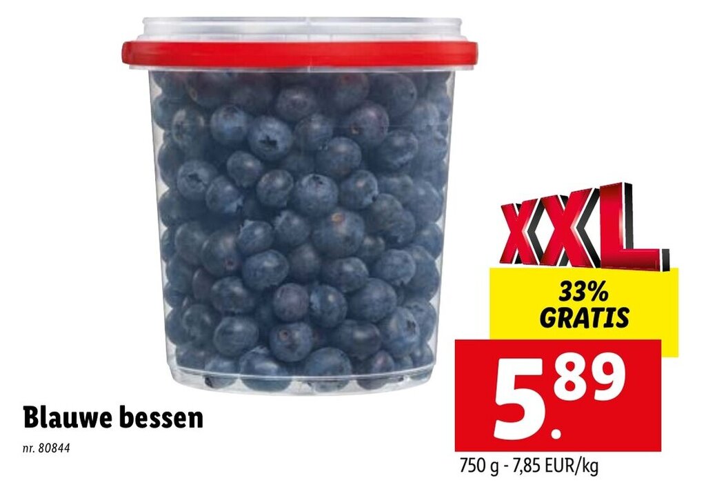 Lidl Blauwe Bessen aanbieding