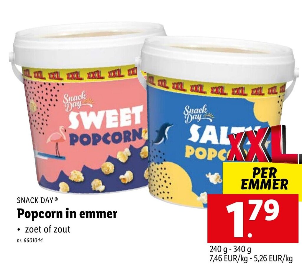 Snack Day Popcorn in Emmer promotie bij Lidl