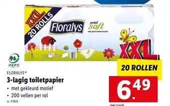 Floralys 3-Lagig Toiletpapier 20 Rollen
