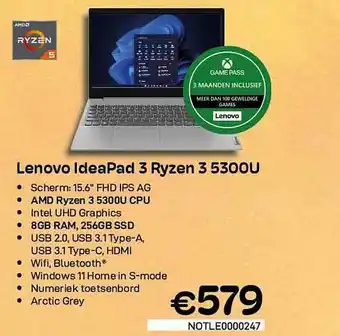 CompuDeals Lenovo idealpad 3 ryzen 3 5300u aanbieding