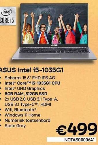 CompuDeals Asus intel i5-1035g1 aanbieding