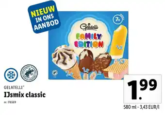 Lidl Gelatelli IJsmix Classic aanbieding