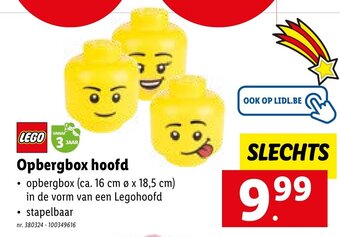 Lidl Lego Opbergbox Hoofd aanbieding