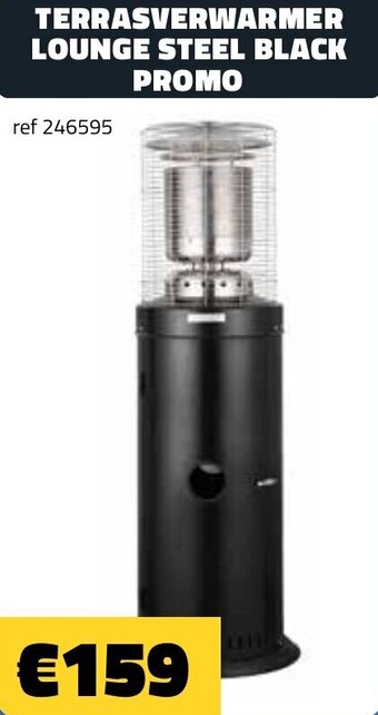 Bouwcenter Frans Vlaeminck Terrasverwarmer Lounge Steel Black Promo aanbieding
