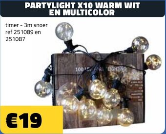 Partylight X10 Warm Wit En Multicolor