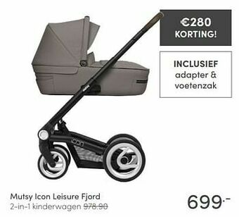 Mutsy icon leisure fjord 2-in-1 kinderwagen