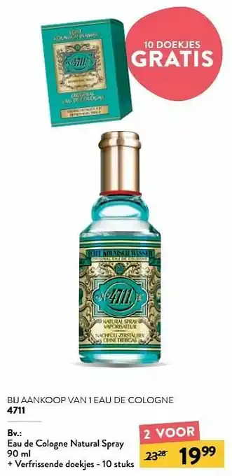 Di Eau de cologne natural spray + verfrissende doekjes aanbieding