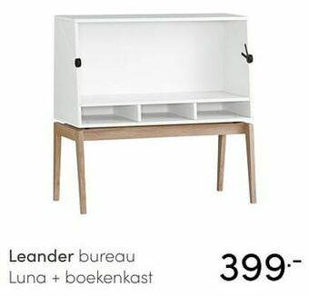 Baby & Tiener Leander bureau luna + boekenkast aanbieding
