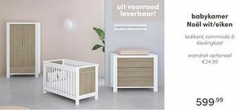 Baby & Tiener Babykamer noël wit-eiken aanbieding