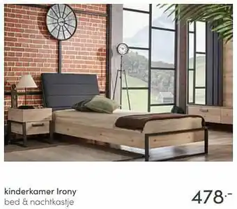 Baby & Tiener Kinderkamer irony bed + nachtkastje aanbieding