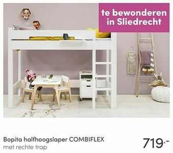 Bopita halfhoogslaper combiflex met rechte trap