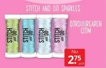 Boekenvoordeel Stitch And Do Sparkles Borduurgaren 120m aanbieding