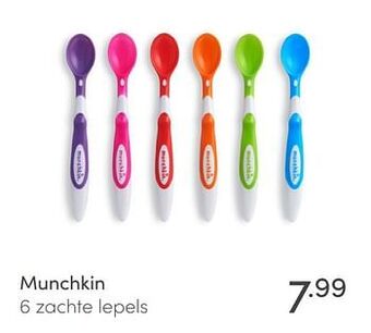 Baby & Tiener Munchkin 6 zachte lepels aanbieding