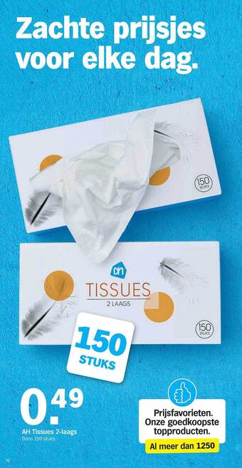 Albert Heijn Ah Tissues 2 Laags aanbieding
