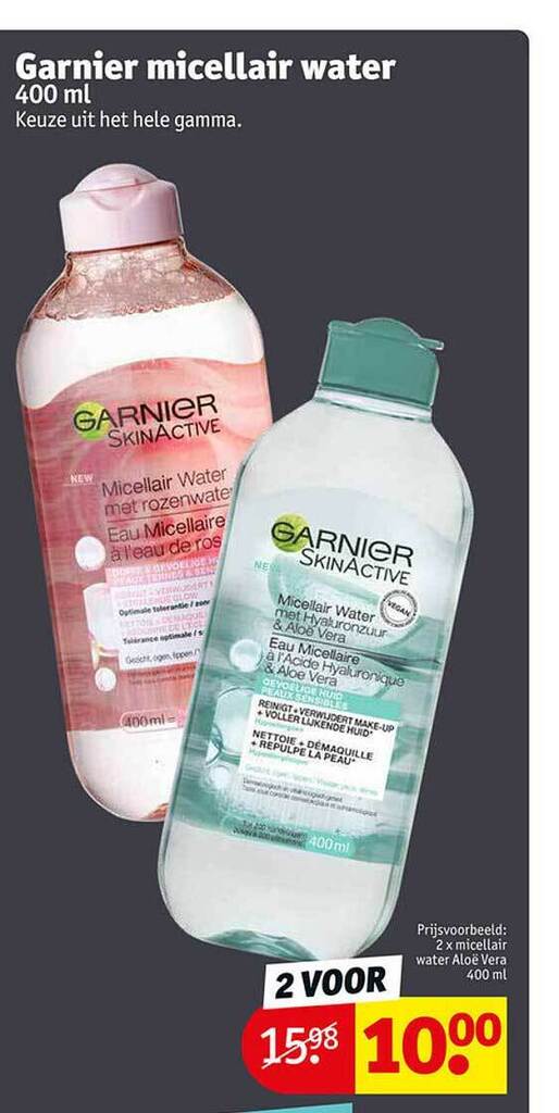 Kruidvat Garnier micellair water aanbieding