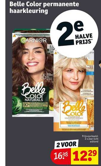 Kruidvat Belle color permanente haarkleuring aanbieding