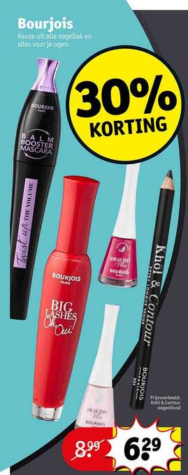 Kruidvat Bourjois nagellak en alles voor je ogen aanbieding