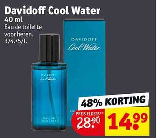Kruidvat Davidoff cool water eau de toilette voor heren aanbieding