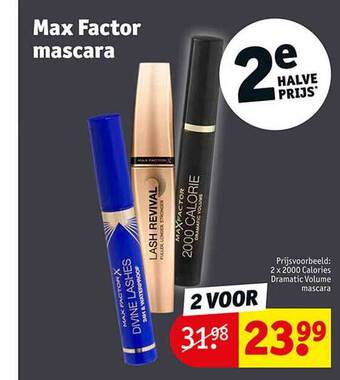 Kruidvat Max factor mascara aanbieding