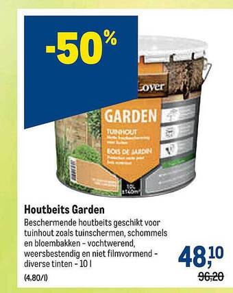 Makro Houtbeits garden aanbieding