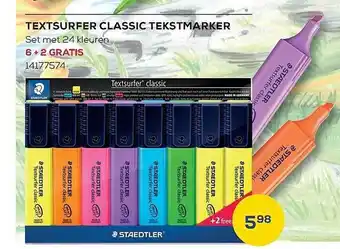 Supra Bazar Textsurfer classic tekstmarker set met 24 kleuren aanbieding