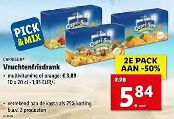 Vruchtenfrisdrank multivitamine of orange