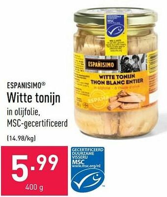 ALDI Witte tonijn aanbieding