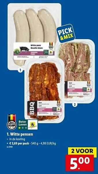 Lidl Witte pensen aanbieding