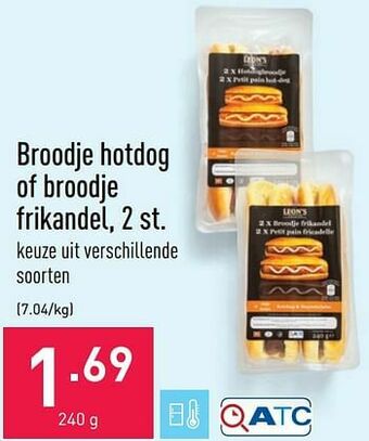ALDI Broodje hotdog of broodje frikandel aanbieding