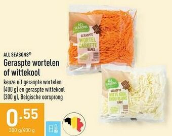 ALDI Geraspte wortelen of wittekool aanbieding