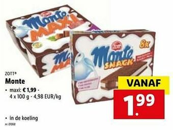 Lidl Monte maxi aanbieding