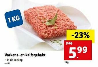 Lidl Varkens- en kalfsgehakt aanbieding