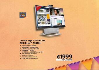 CompuDeals Lenovo yoga 7 all-in-one amd ryzen 7 5800h aanbieding
