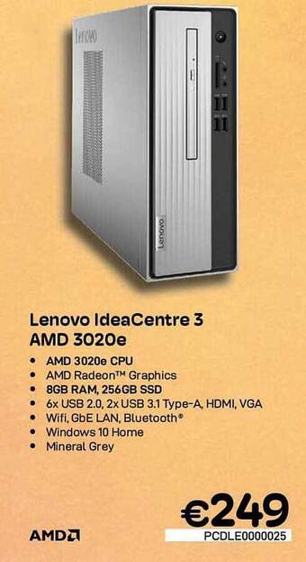 CompuDeals Lenovo ideacentre 3 amd 3020e aanbieding