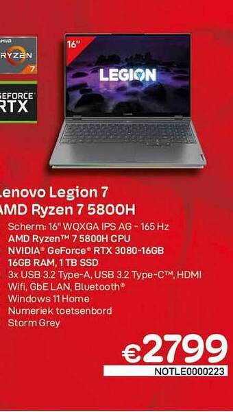 Lenovo legion 7 amd ryzen 7 5800h