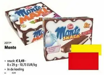 Lidl Monte snack aanbieding