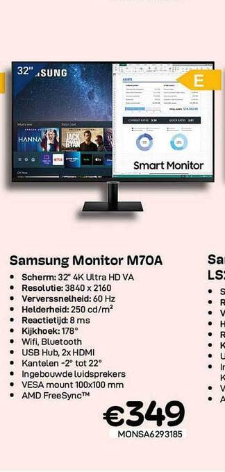 CompuDeals Samsung monitor m70a aanbieding