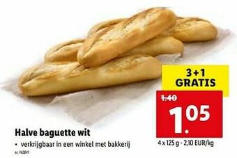 Lidl Halve baguette wit aanbieding