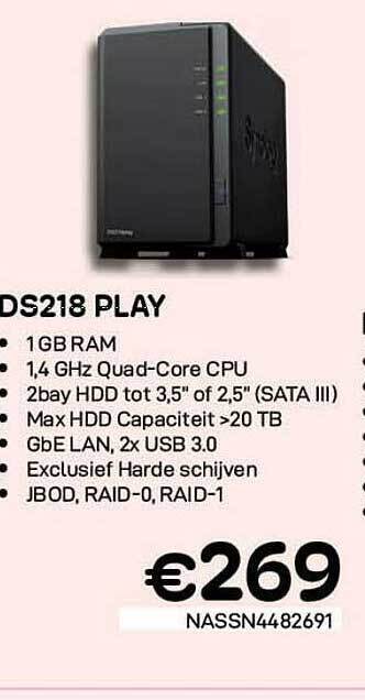 CompuDeals Ds218 play aanbieding