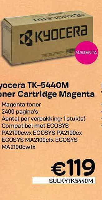 CompuDeals Kyocera tk-5440m toner cartridge magenta aanbieding