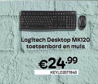 CompuDeals Logitech desktop mk120 toetsenbord en muis aanbieding