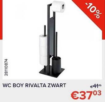 Euroshop Wc boy rivalta zwart aanbieding