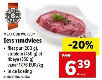 Lidl Iers rundvlees aanbieding